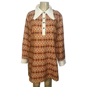 Stylish Retro Patterned Mini Dress